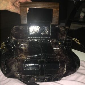 New Zina Ava snake print leather bag